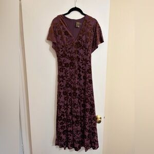 Taylor Plum Floral Maxi Dress